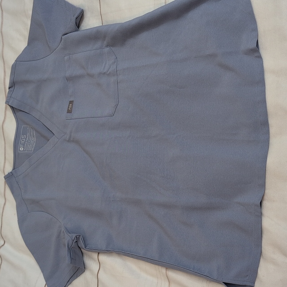 Figs Technical Collection Catarina One Pocket Scrub Top size Medium Slate Blue